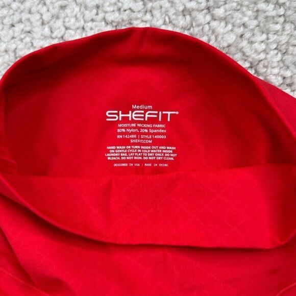 Shefit Boss Legging High Waisted Diamond Embossed Print Rush Red - Picture 5 of 13